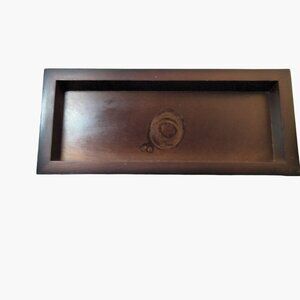 Solid Wood Rectangular Tray Shabby Distressed 11 x 5 Inch